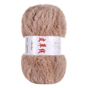 加宽一厘米仿貂绒皮草毛兔毛毛布条毛织冬季围巾帽子绒绒毛线团