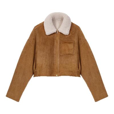 季末7折Maje2025秋冬新款女装回归乡野法式时尚驼色双面夹克外套