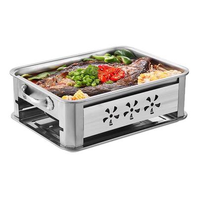 加厚不锈钢商用长方形烤鱼炉