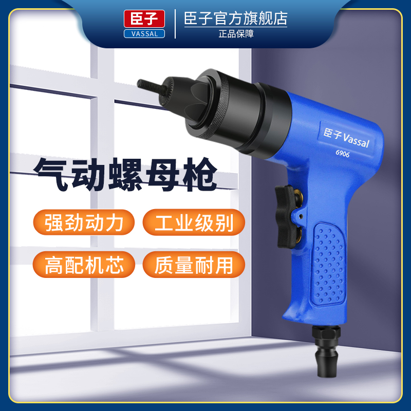 臣子气动拉铆螺母枪拉帽枪拉母枪拉铆枪自动螺母抢工具M4-M8枪头