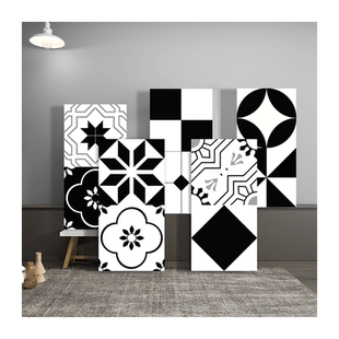 PVC仿瓷砖墙贴自粘墙纸门面店铺装饰卫生间防水小花砖大理石贴纸