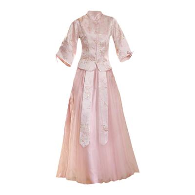 新中式伴娘服姐妹裙大码显瘦高级