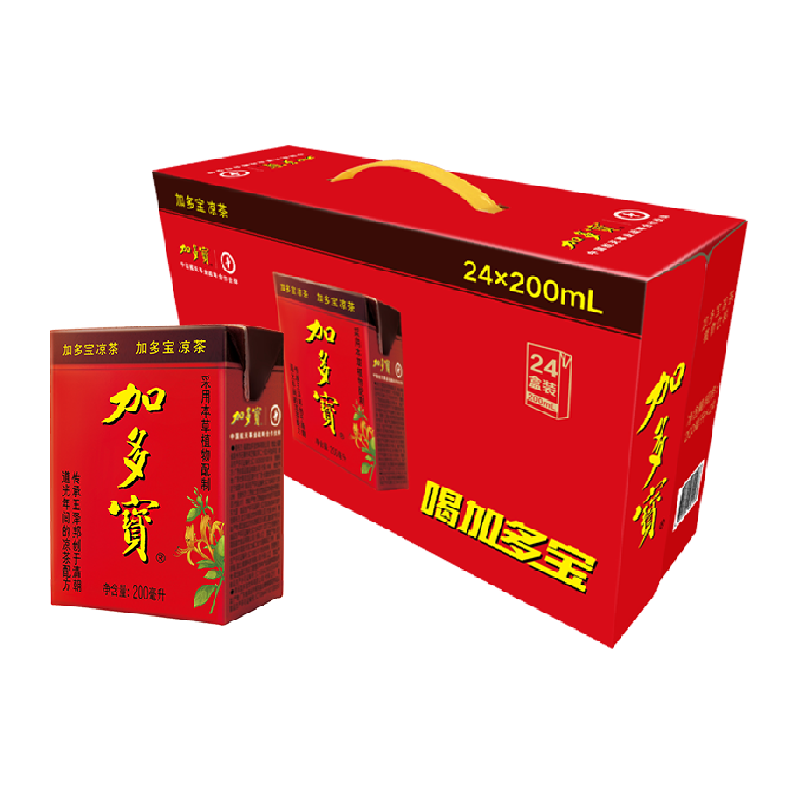 加多宝本草凉茶200ml*24盒小容量