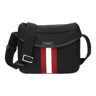【甄品精选】BALLY巴利 男士男包经典条纹单肩斜挎包CODE CROSS N