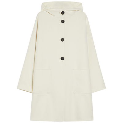 MaxMara 2025春夏女装羊毛混纺连帽大衣6011045106&