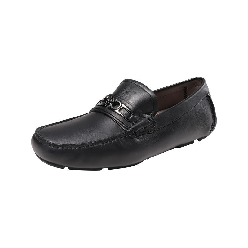 【自营】FERRAGAMO/菲拉格慕男士扣饰乐福鞋平底皮鞋男鞋0753791