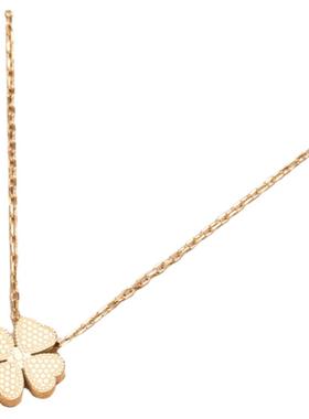 镀18K金轻奢四叶草锁骨链
