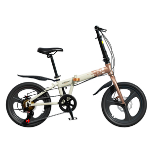 凤凰折叠儿童自行车男孩女孩免安装中大童青少年变速单车