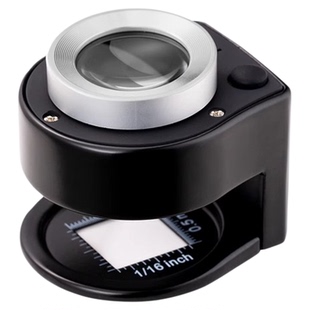 德国手持放大镜鉴定专用100倍高清正品印刷网点珠宝玉石文玩鸽子眼手表30照布茅台酒高倍高清专业带灯面料60