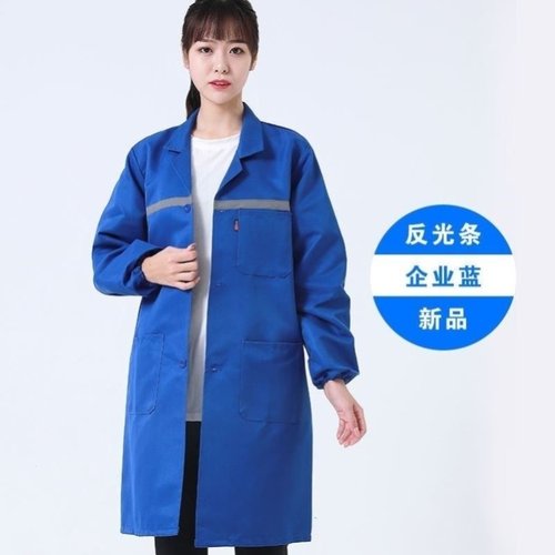 工作服大褂耐脏加厚男长款耐磨干活蓝大褂搬运迷劳保服制防尘罩衣