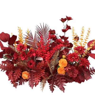 婚庆礼堂现场布置装饰仿真花排花