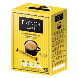 韩国进口南阳法式咖啡粉三合一富然池FRENCH速溶咖啡100条装礼盒