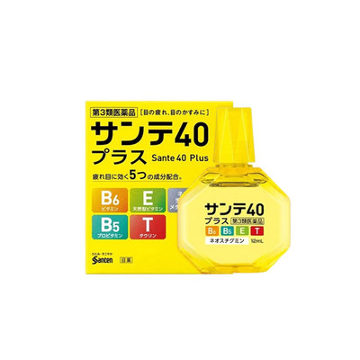 日本参天40plus缓解眼疲劳充血滋润补水滴眼液药水12ml