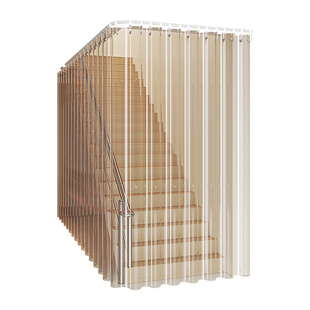 楼梯口防风隔断帘客厅阳台透明空调门帘遮挡帘轨道款免打孔保暖帘