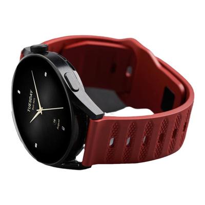 适用小米watch5氟橡胶手表带watchS5新款S4sport腕表带S3/2运动s1Pro智能color/2运动版腕带华米GTR4/3/2男生