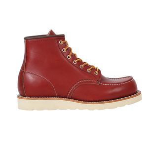 红翼8875 RedWing中帮牛皮夏犬标工装靴CPU男靴红色平底马丁靴RW