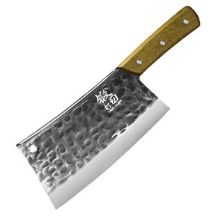 龙泉锻打家用砍骨刀不锈钢菜刀厨师专用斩切两用刀厨房锋利切片刀