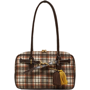 TATA他她女包2025冬季新款通勤百搭质感单肩包手提水桶包X3529DX5