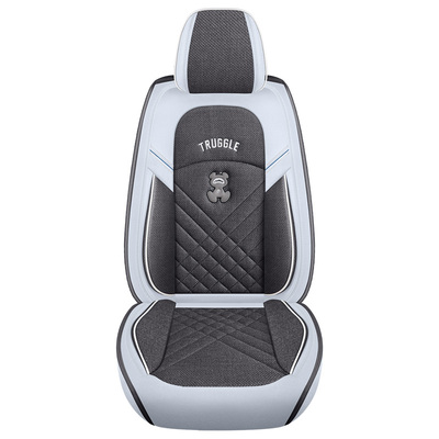 亚麻汽车座套四季通用