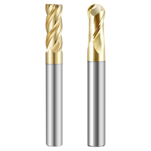 钛合金专用高效钨钢铣刀进口涂层四刃高温合金GH4169TC4平底球头