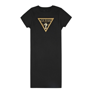 GUESS 女士时尚百搭镶钻ins风短袖连衣裙-W4PK1XK2Q40