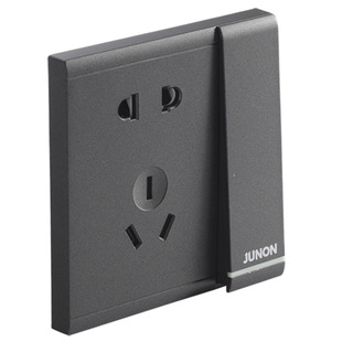 俊朗开关插座黑色天悦五孔USB家用86型暗装16a空调插多孔墙壁面板