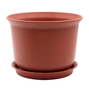 盆栽花盆带托盘阳台绿植塑料大号简约月季多肉盆仿陶瓷加厚加仑盆