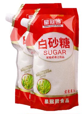 星冠园云南甘蔗白砂糖500g袋装