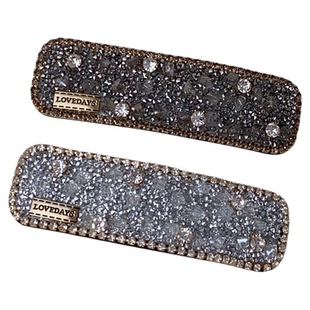 水钻BB夹～發家法式重工闪钻水晶轻奢碎发夹气质发卡侧边夹发饰女