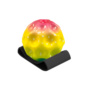 手腕弹力球带绳月球石儿童腕力球发光回弹甩甩球小孩玩具视力训练