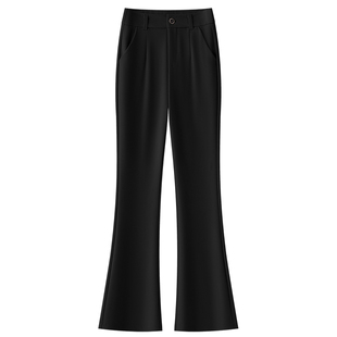 加绒显瘦显高微喇裤女2025新款秋冬休闲裤高弹喇叭裤西裤百搭垂感