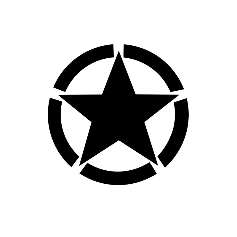 兄弟连五角星反光引擎盖车贴