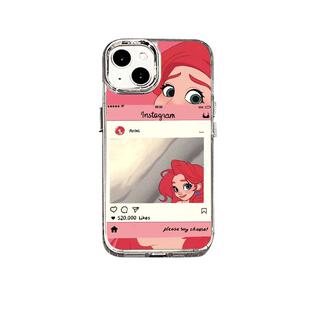ins可爱卡通白雪美人鱼公主16适用15苹果14Promax手机壳12镜面iPhone13补妆镜子11爱丽丝xr/x女潮8plus高级感