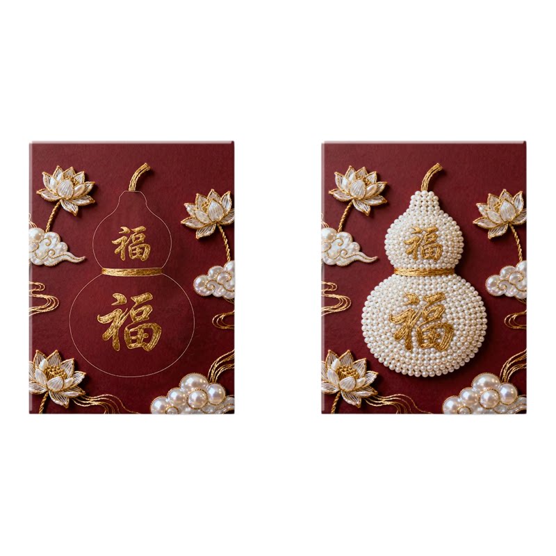 中国风福禄珍珠画DIY材料包
