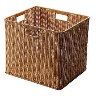 Kens塑料藤编收纳筐卡莱克柜置物篮定制书架格子柜大号储物盒箱