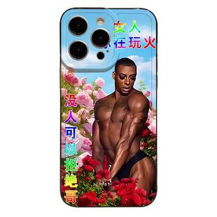 土味肌肉黑人适用于苹果17手机壳iPhone16promax巨丑15透明新款14恶搞舍友闺蜜13送朋友AIR个性趣味炸裂硅胶
