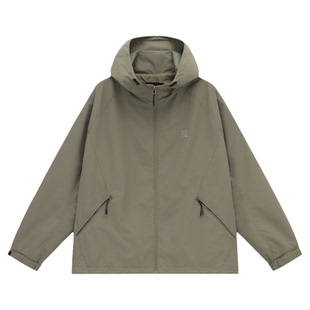 吕小虎ACTUP 2026户外防泼水连帽夹克男士春季新款冲锋衣薄款外套