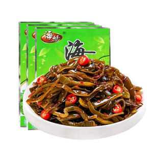 【JS】开袋即食海带丝香辣下饭菜小包装威海特产麻辣海带块咸腌菜