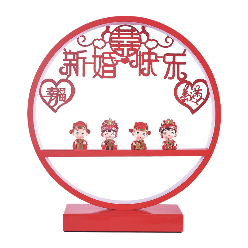 結婚臺燈婚房裝飾床頭燈女方陪嫁燈長明燈一對實用送新人禮物擺件