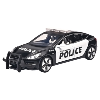仿真特斯Model3警车汽车模型