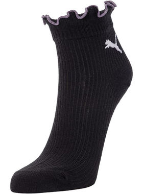 Puma/彪马正品新款女子休闲时尚花边运动袜一双装935809-01
