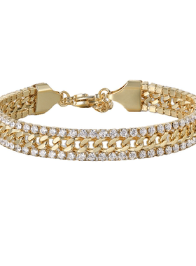 个性轻奢法式小众金色网球百搭