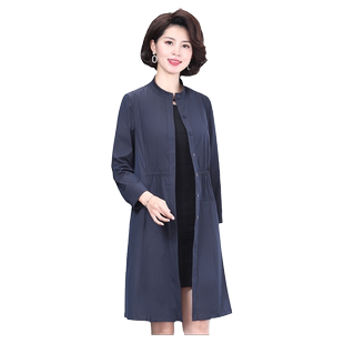妈妈春装2026新款风衣长款洋气时尚品牌中老年女士高端春秋薄外套