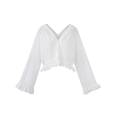 hotnerd法式立裁V领衬衫