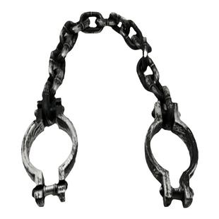 影视道具手铐脚镣刑具塑料囚犯COS铁链脚镣玩具手脚链万圣节道具