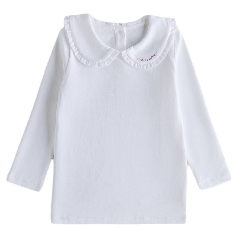 【新品】OAK FAMILY宝宝上衣童装女童长袖春秋娃娃领T恤衣服