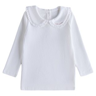 【新品】OAK FAMILY宝宝上衣童装女童长袖春秋娃娃领T恤衣服