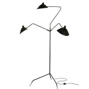 美式古镇工业Serge Mouille客厅家用仿古铁艺鸭嘴张牙舞爪落地灯