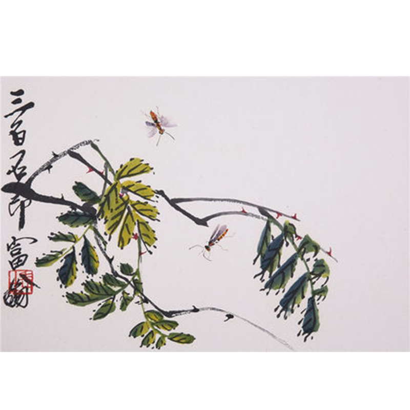 朵云轩木版水印齐白石草虫单页