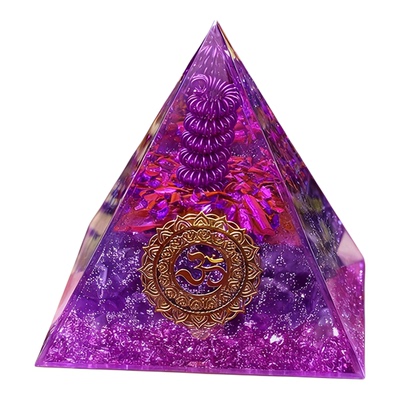 九紫离火年天然水晶球摆件
